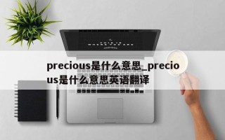 precious是什么意思_precious是什么意思英语翻译