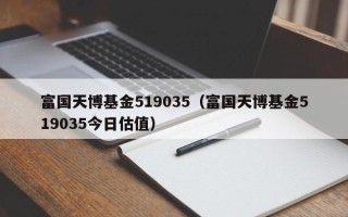 富国天博基金519035（富国天博基金519035今日估值）