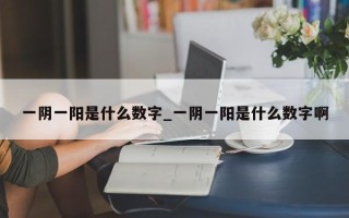 一阴一阳是什么数字_一阴一阳是什么数字啊