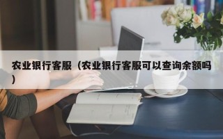 农业银行客服（农业银行客服可以查询余额吗）