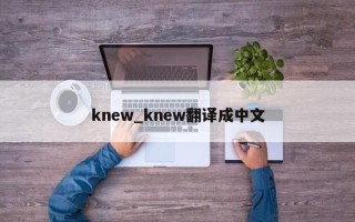 knew_knew翻译成中文