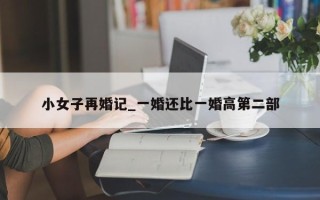 小女子再婚记_一婚还比一婚高第二部