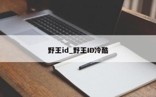 野王id_野王ID冷酷