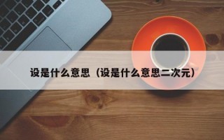 设是什么意思（设是什么意思二次元）