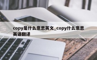 copy是什么意思英文_copy什么意思英语翻译