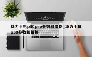 华为手机p30pro参数和价格_华为手机p30参数和价格