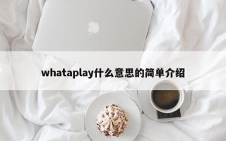 whataplay什么意思的简单介绍