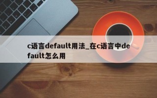 c语言default用法_在c语言中default怎么用