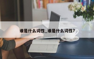 谁是什么词性_谁是什么词性?