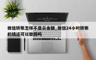 微信转账怎样不显示金额_微信24小时转账的钱还可以撤回吗