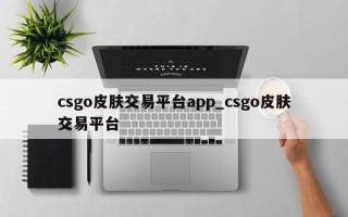 csgo皮肤交易平台app_csgo皮肤交易平台