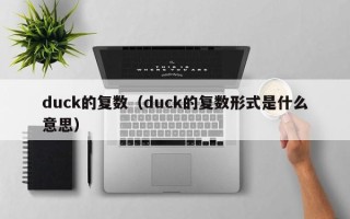 duck的复数（duck的复数形式是什么意思）