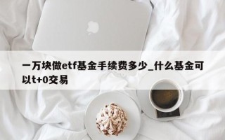 一万块做etf基金手续费多少_什么基金可以t+0交易