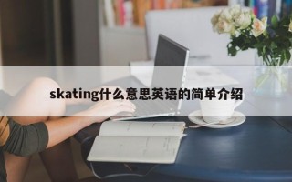 skating什么意思英语的简单介绍