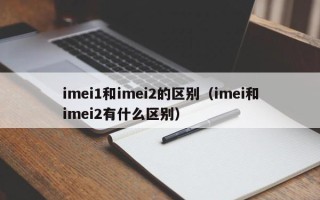 imei1和imei2的区别（imei和imei2有什么区别）