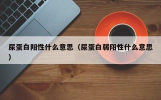 尿蛋白阳性什么意思（尿蛋白弱阳性什么意思）