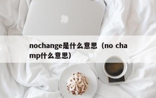 nochange是什么意思（no champ什么意思）