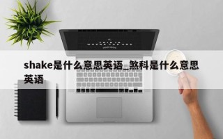 shake是什么意思英语_煞科是什么意思英语