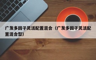 广发多因子灵活配置混合（广发多因子灵活配置混合型）