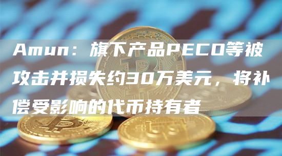 Amun：旗下产品PECO等被攻击并损失约30万美元，将补偿受影响的代币持有者-第1张图片-巴山号