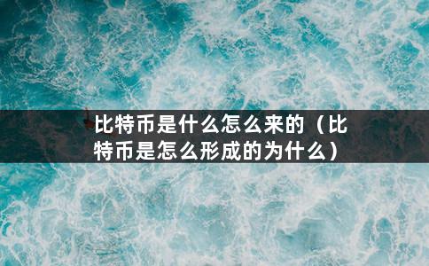 比特币是什么怎么来的（比特币是怎么形成的为什么）-第1张图片-巴山号