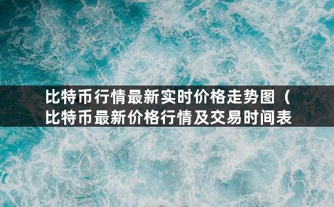 比特币行情最新实时价格走势图（比特币最新价格行情及交易时间表）-第1张图片-巴山号