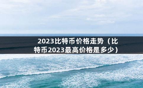 2023比特币价格走势（比特币2023最高价格是多少）-第1张图片-巴山号