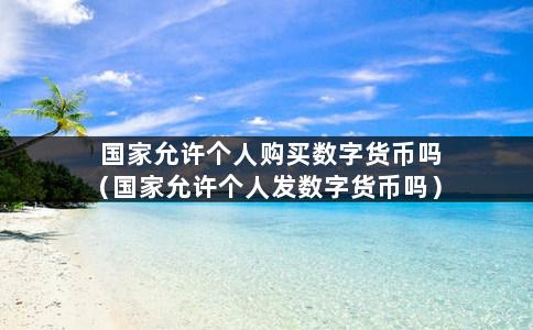 国家允许个人购买数字货币吗（国家允许个人发数字货币吗）-第1张图片-巴山号