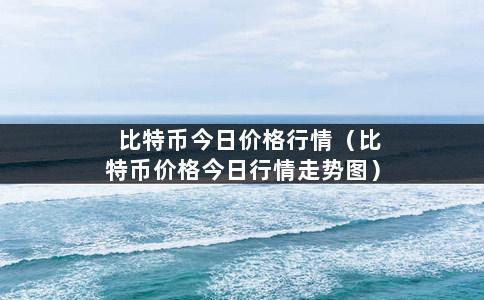 比特币今日价格行情（比特币价格今日行情走势图）-第1张图片-巴山号