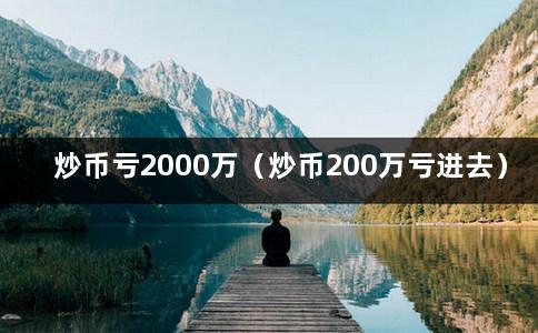 炒币亏2000万（炒币200万亏进去）-第1张图片-巴山号