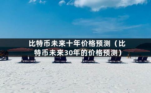 比特币未来十年价格预测（比特币未来30年的价格预测）-第1张图片-巴山号