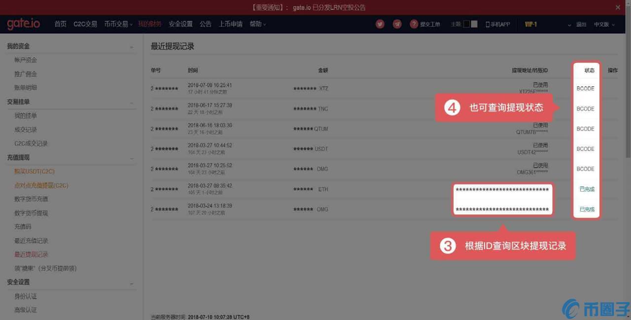 gate.io交易平台怎么提现？gate的提币地址在哪里-第13张图片-巴山号
