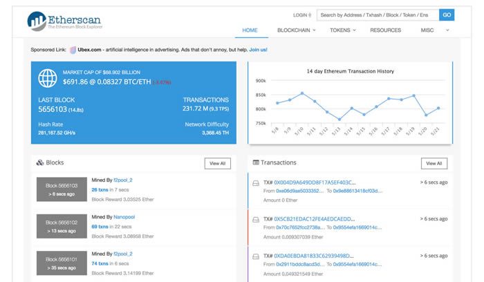 如何使用Etherscan(快递查询工具) imToken钱包使用教程-第1张图片-巴山号