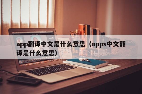 app翻译中文是什么意思（apps中文翻译是什么意思）-第1张图片-巴山号