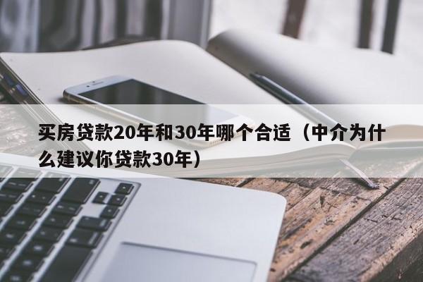 买房贷款20年和30年哪个合适（中介为什么建议你贷款30年）-第1张图片-巴山号